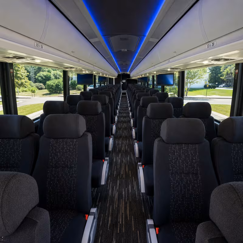 40-56 Passenger Charter Bus Interior