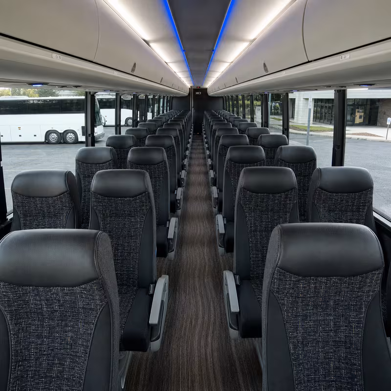 40-56 Passenger Charter Bus Interior