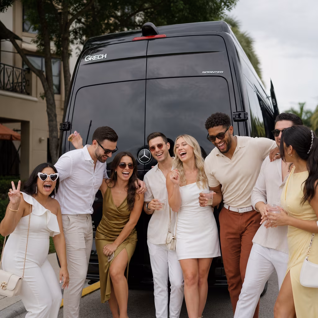 Bachelor and bachelorette party bus