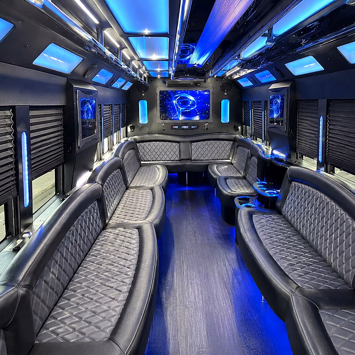 Coral Springs Concert & Music Festival Transportation party bus interior