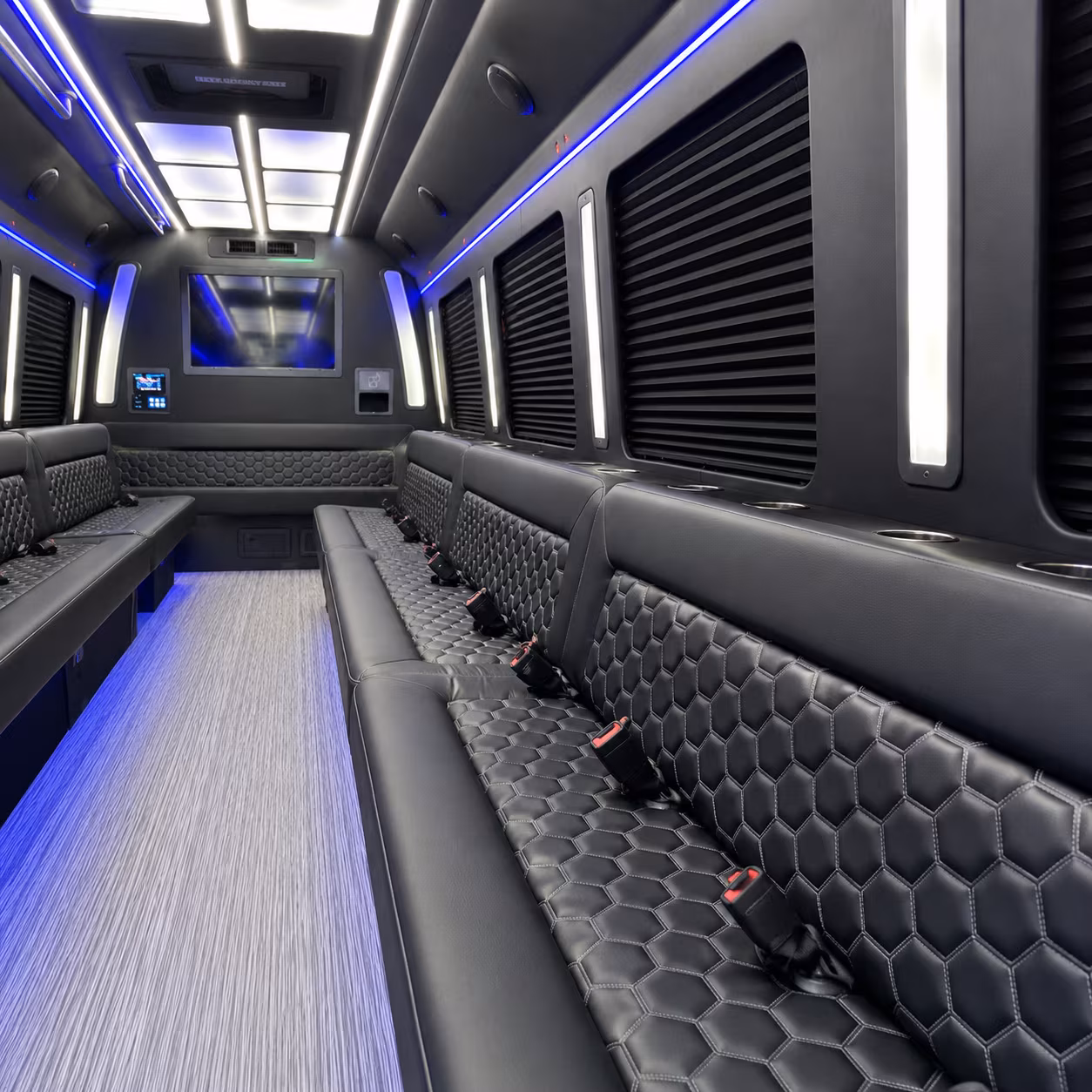 Coral Springs Concert & Music Festival Transportation party bus interior