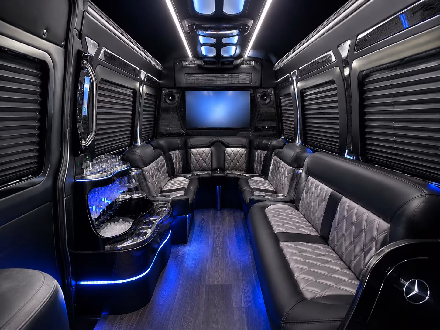 Coral Springs School Event Transportation party bus exterior