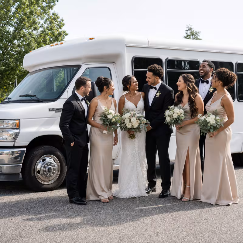 Passengers loading luggage while boarding an Coral Springs group shuttle